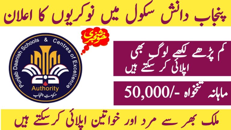 Punjab Daanish School Jobs 2024