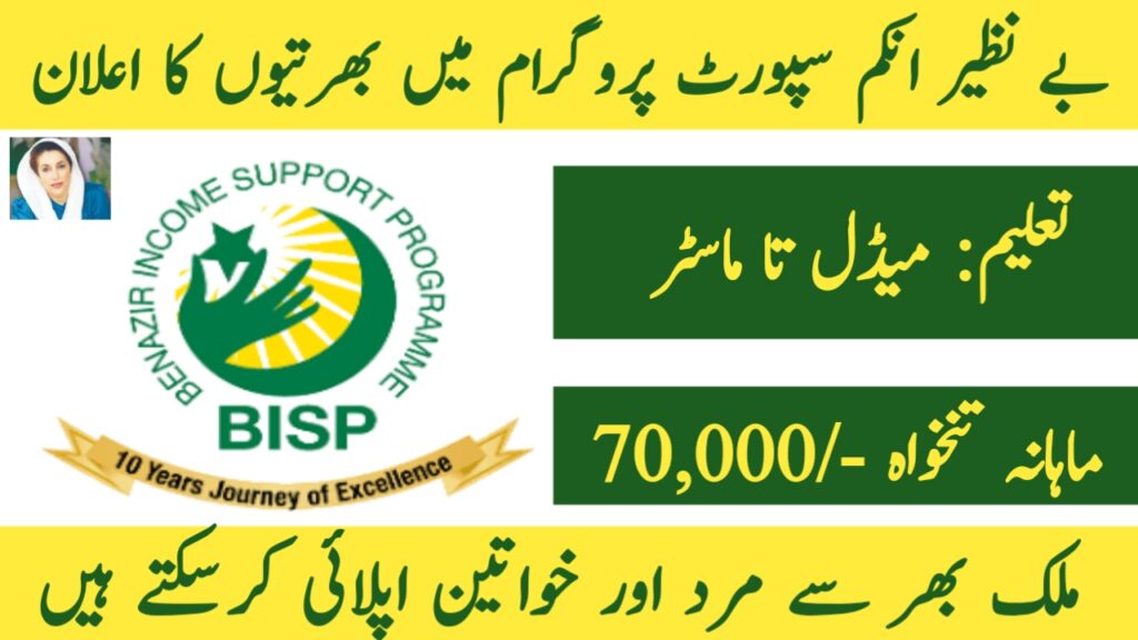 Benazir Income Support Program Jobs 2024 - Online Apply