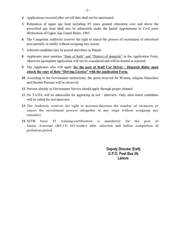 Election Commission of Pakistan ECP Jobs 2024 - Online Apply