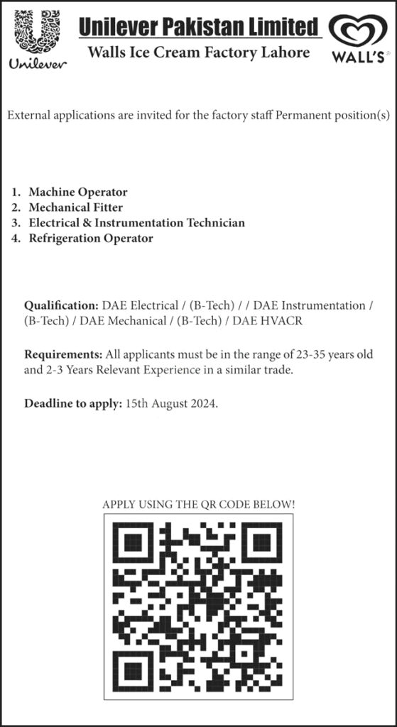 Unilever Pakistan Limited Unilever Careers 2024 - Online Apply