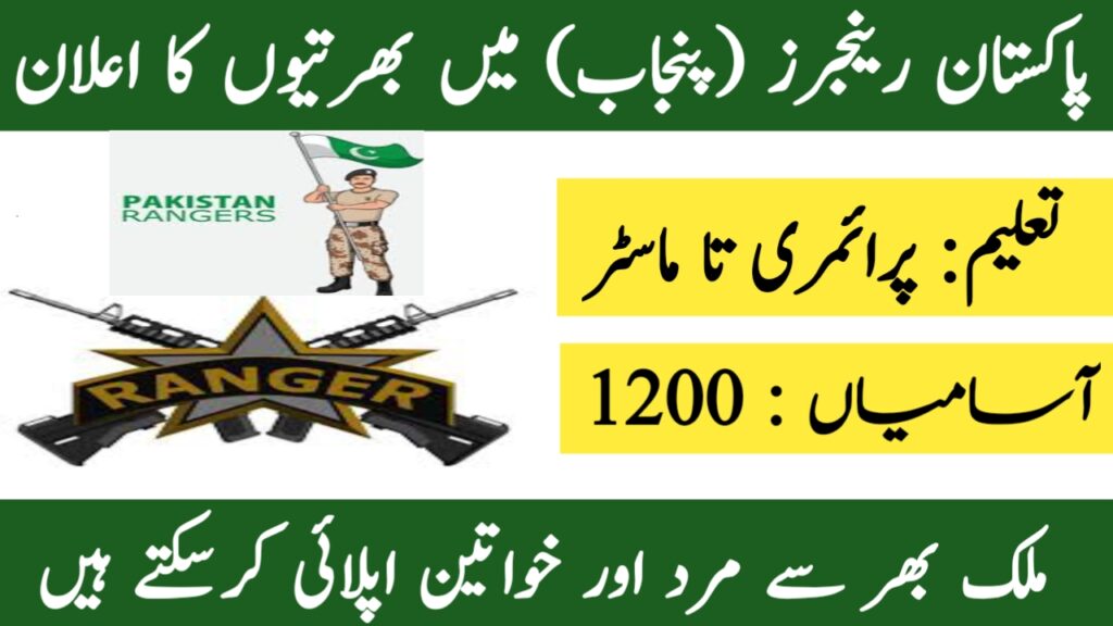 Pakistan Rangers Jobs 2024 - Online Registration