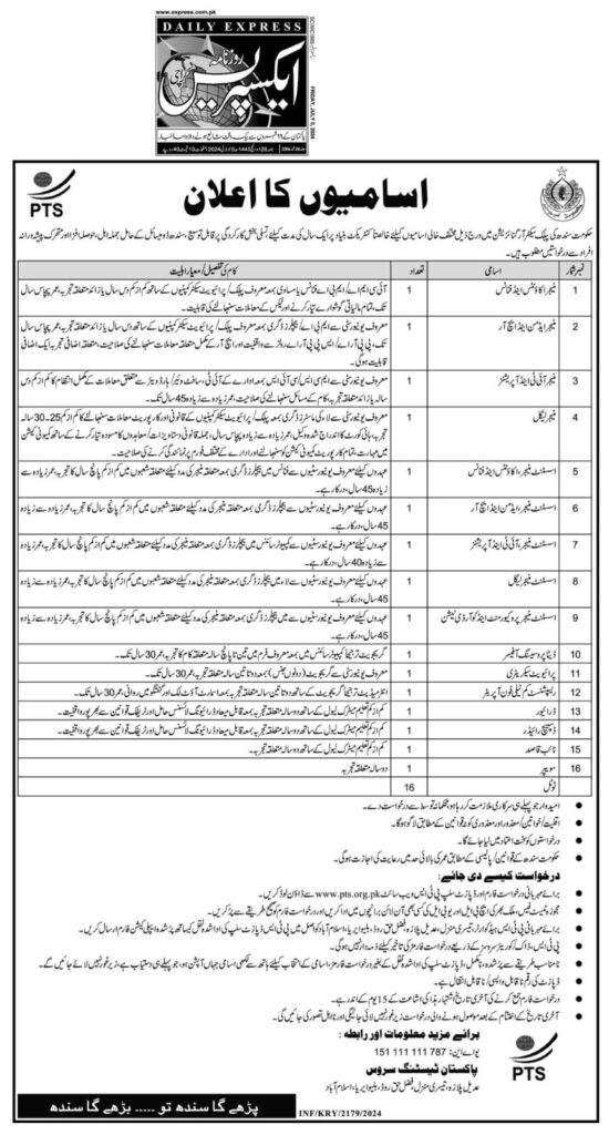 Survey of Pakistan Jobs 2024 - Online Apply