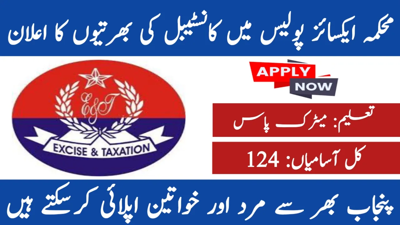 Excise & Taxation Department Jobs 2024