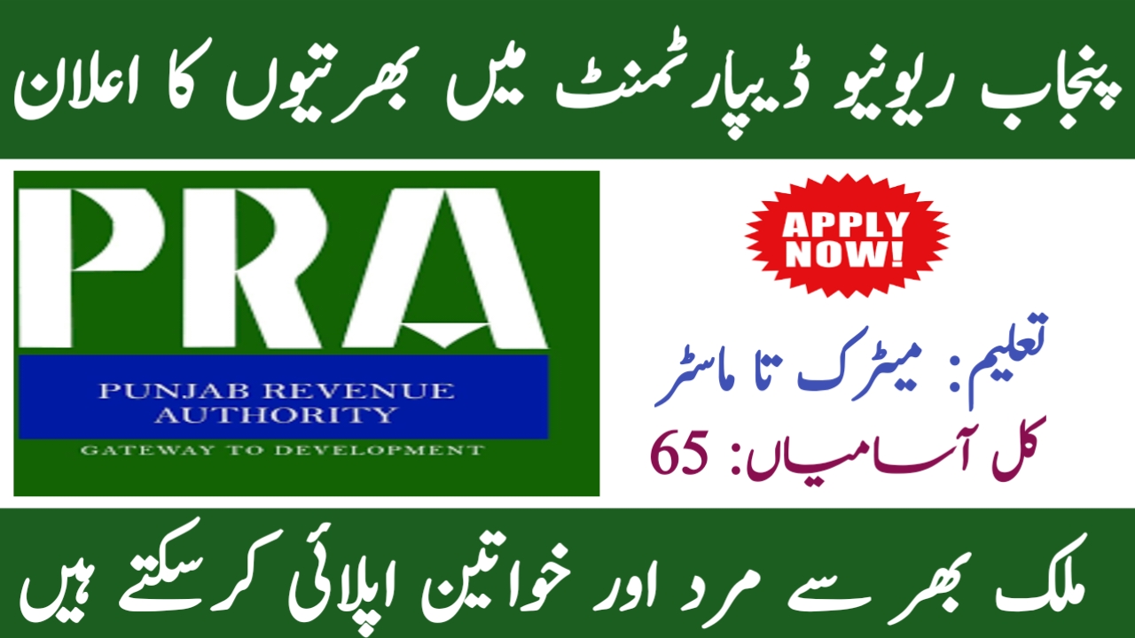 Punjab Revenue Department Jobs 2024