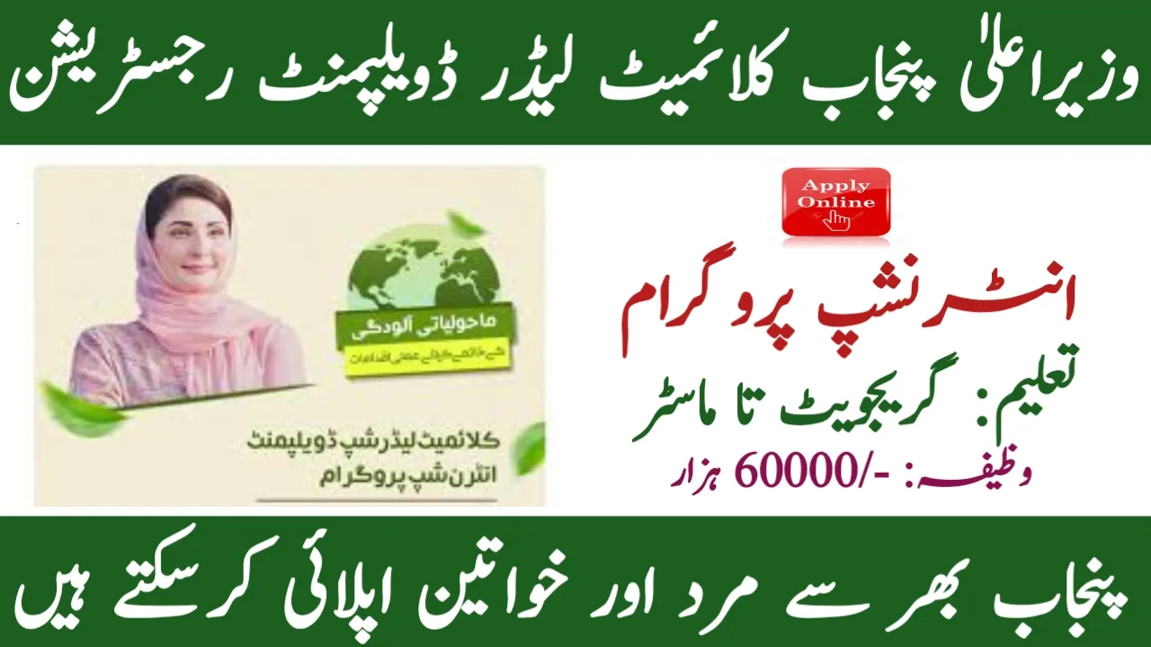 CM Punjab Climate Leadership Development Internship Program Jobs
