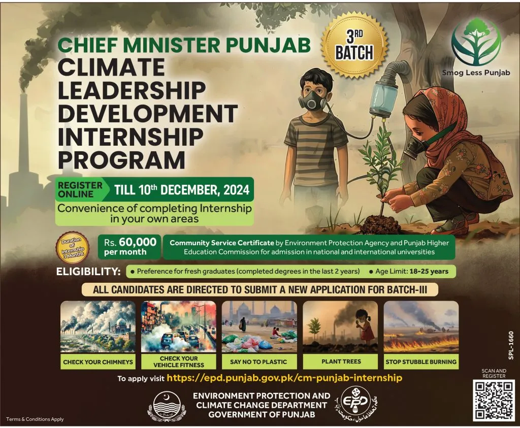CM Punjab Climate Leadership Development Internship Program