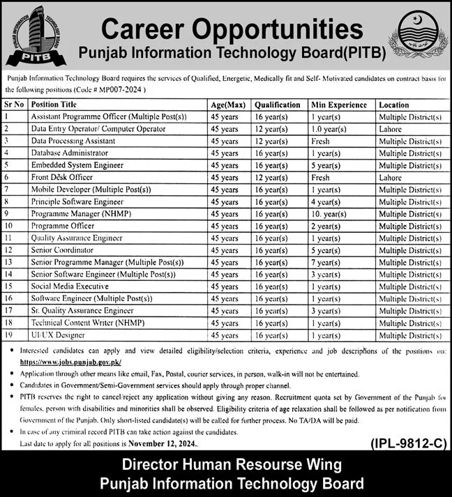 Information Technology Board Jobs