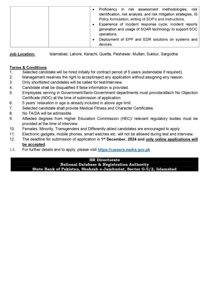 National Database and Registration Authority Jobs 2024