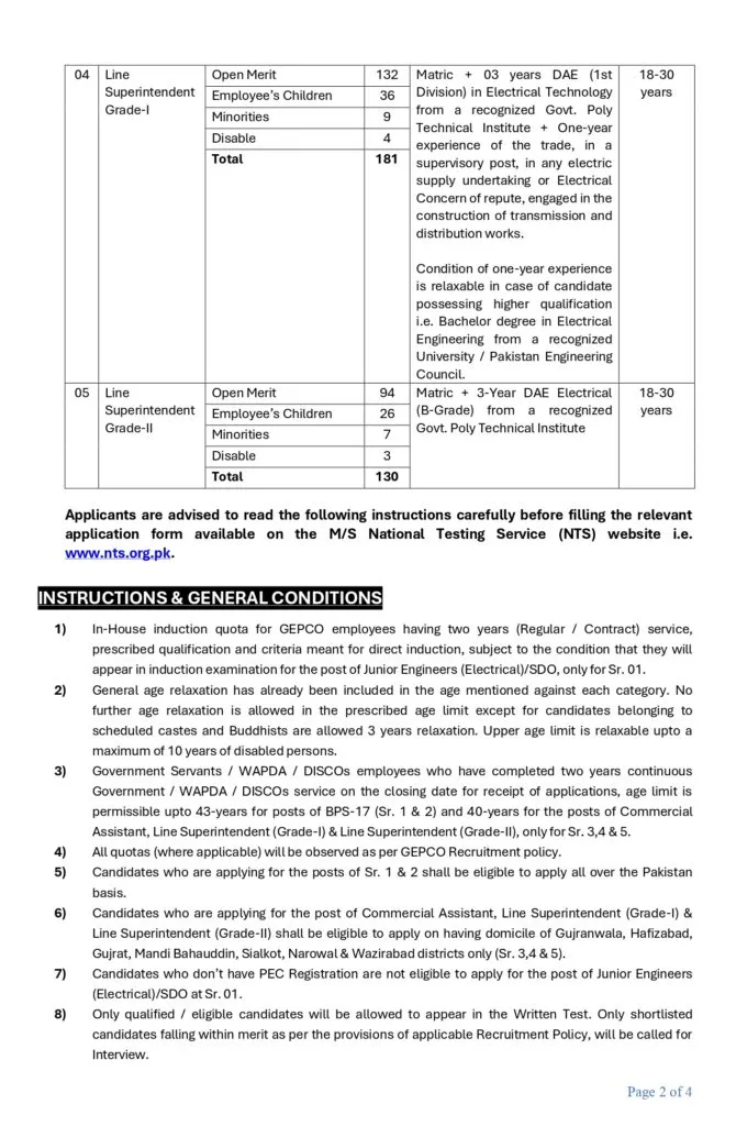 Gujranwala Electric Power Company Jobs