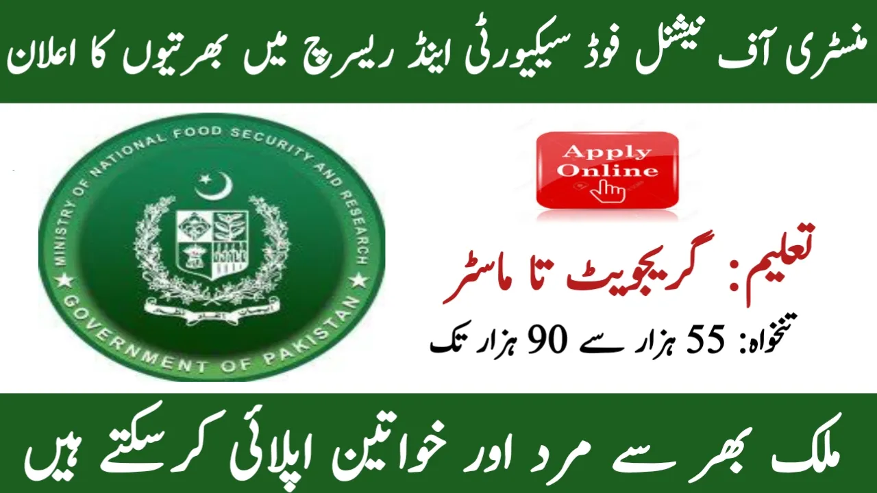 Ministry of National Food Security and Research Jobs 2025