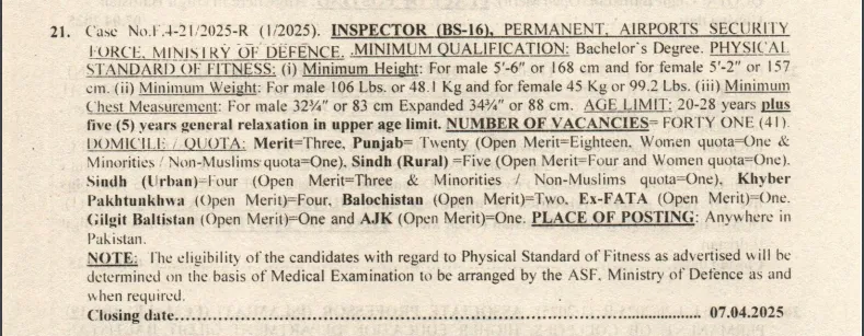 Airport Security Force Jobs 2025