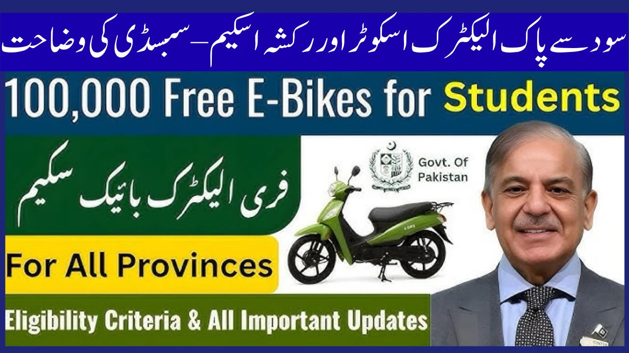 Interest Free Electric Scooter and Rickshaw Scheme