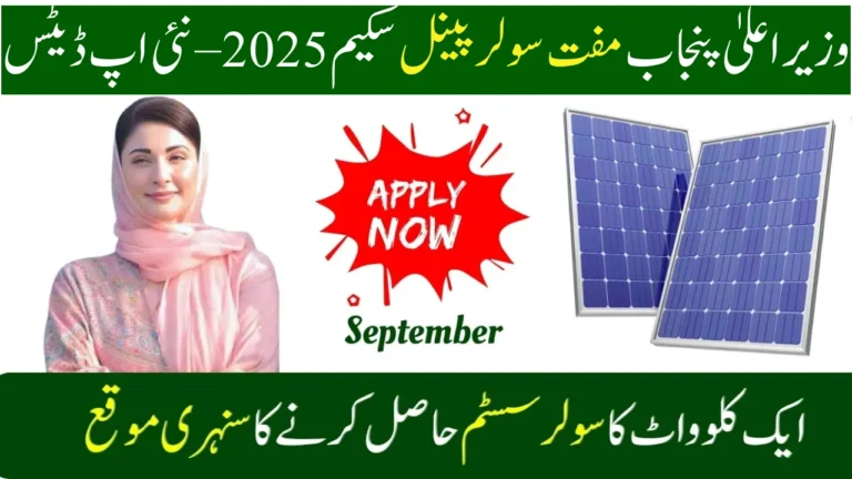 CM Punjab Free Solar Panel Scheme 2025
