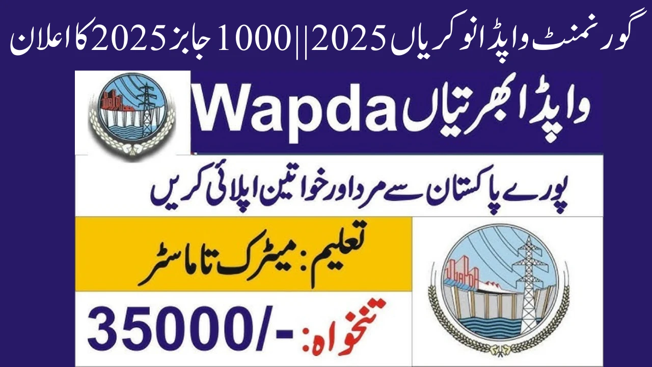 Government WAPDA Jobs 2025