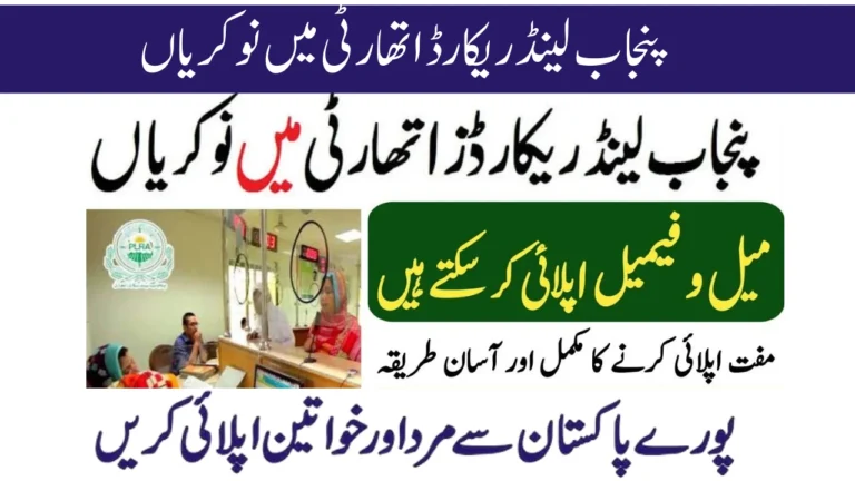 Punjab Land Records Authority Jobs 2025