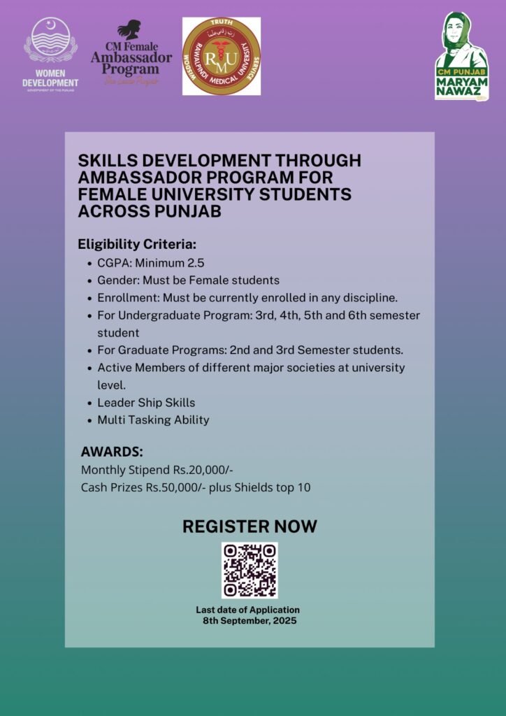 CM Female Ambassador Program 2026