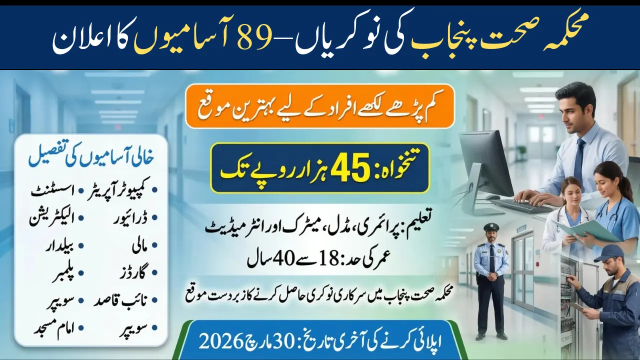 Punjab Health Department Jobs 2026