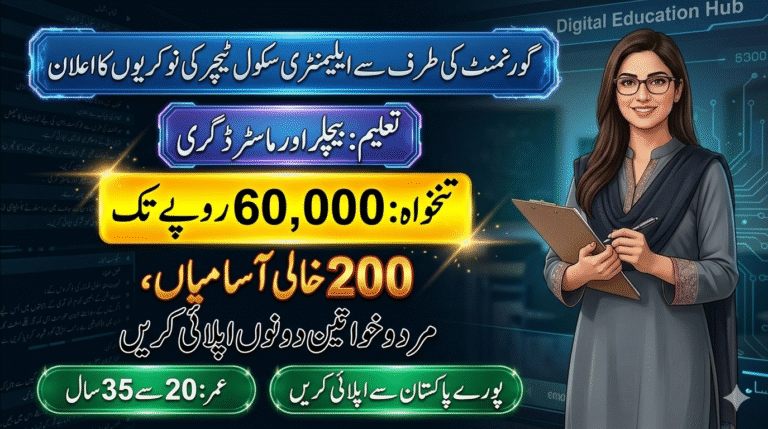 Latest Government Jobs 2026 in Pakistan – FGEI Teaching Vacancies Open Now