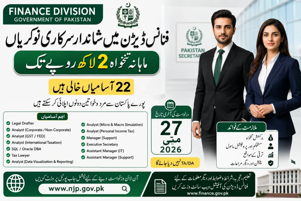 Finance Division Jobs 2026 Government of Pakistan