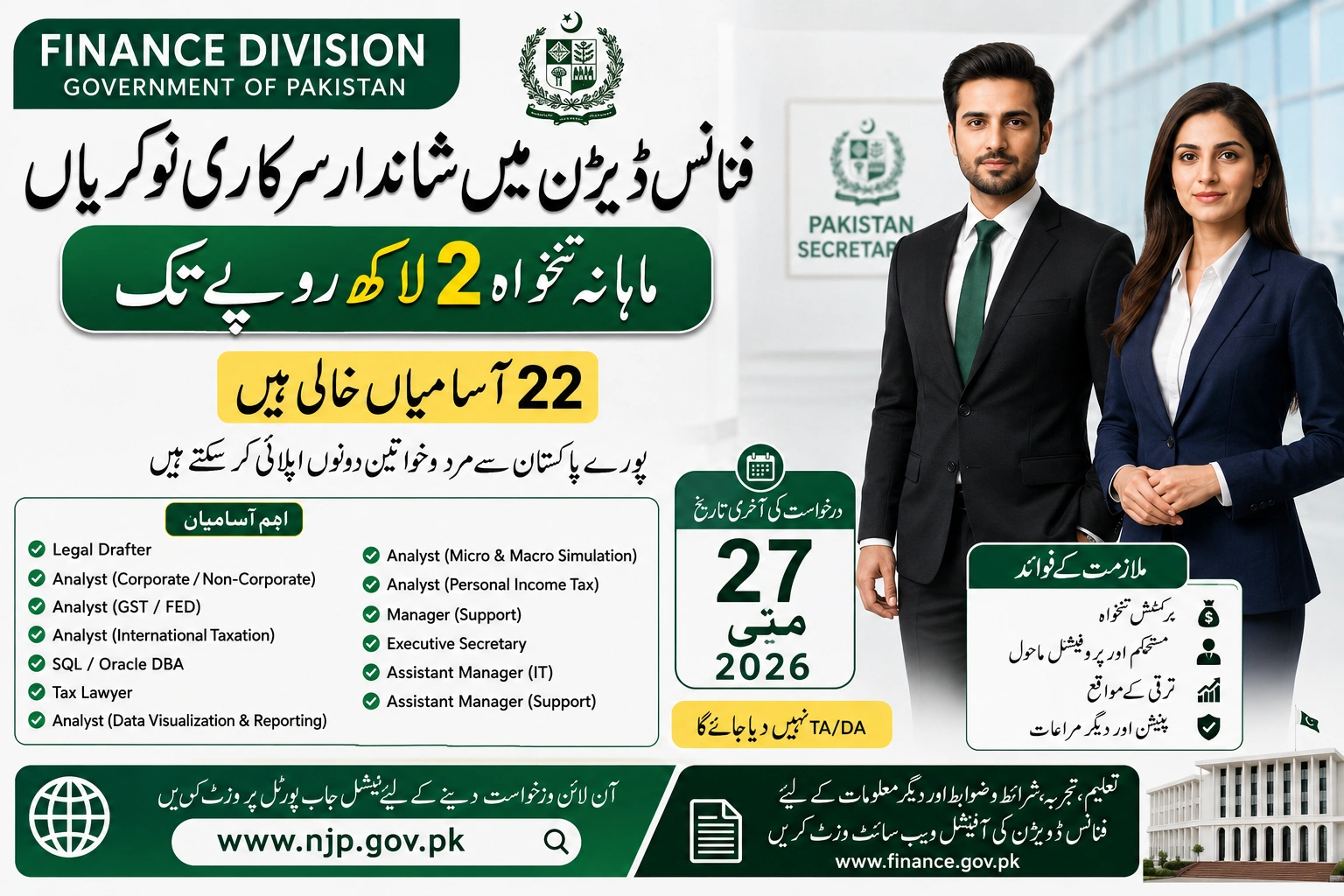 Finance Division Jobs 2026 Government of Pakistan