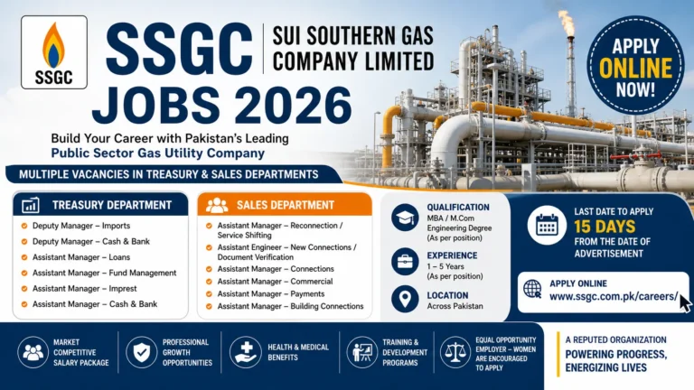 Sui Southern Gas Company Limited (SSGC) Jobs 2026