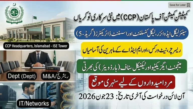 Competition Commission of Pakistan (CCP) Jobs 2026