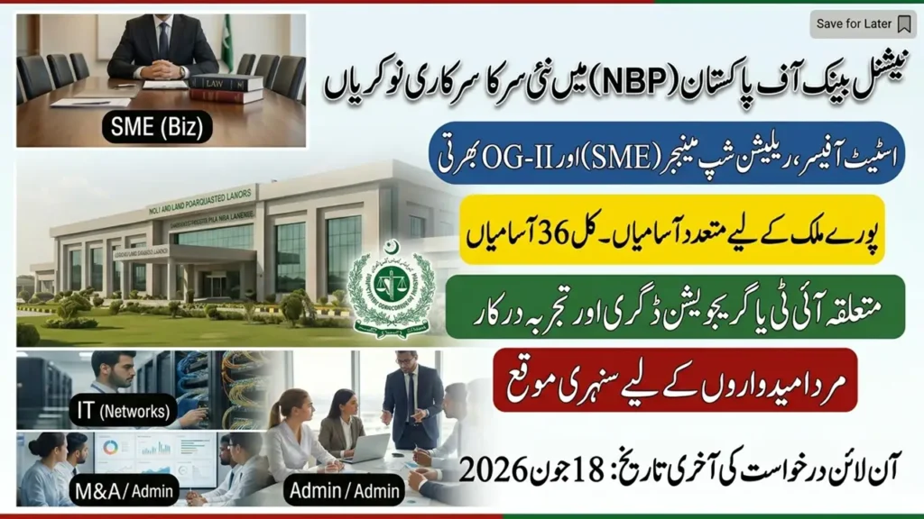 National Bank of Pakistan (NBP) Jobs 2026