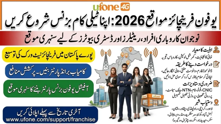 Ufone Franchise Opportunities 2026