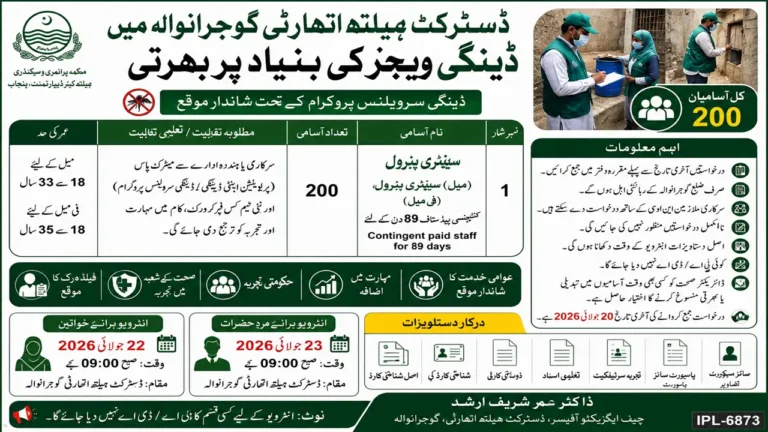 District Health Authority Gujranwala Jobs 2026