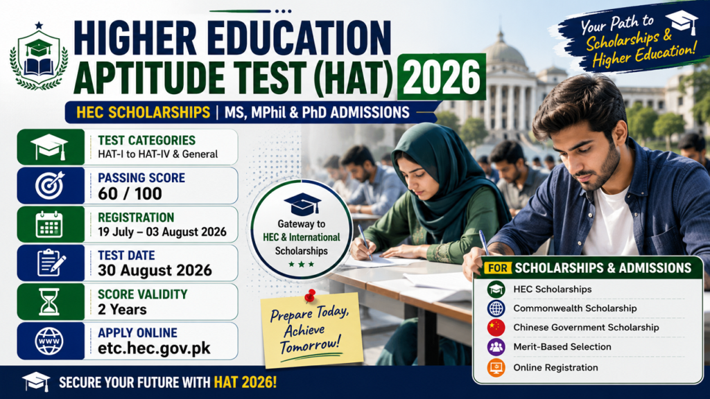 Higher Education Aptitude Test HAT 2026 Registration