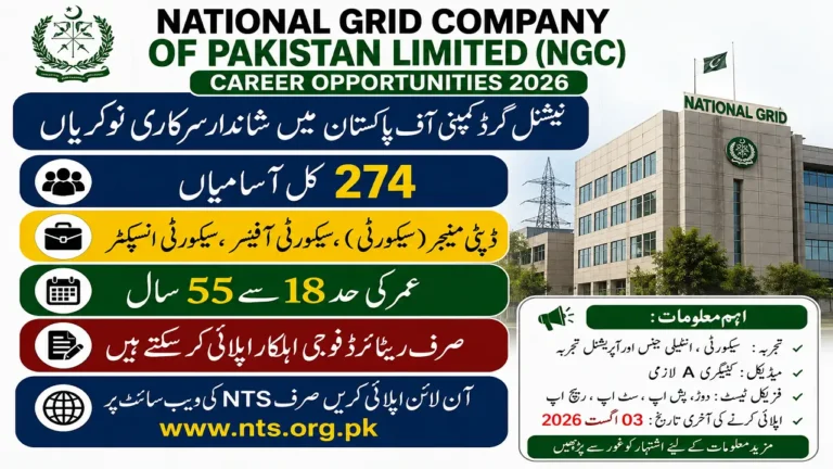 National Grid Company of Pakistan NGC Jobs 2026