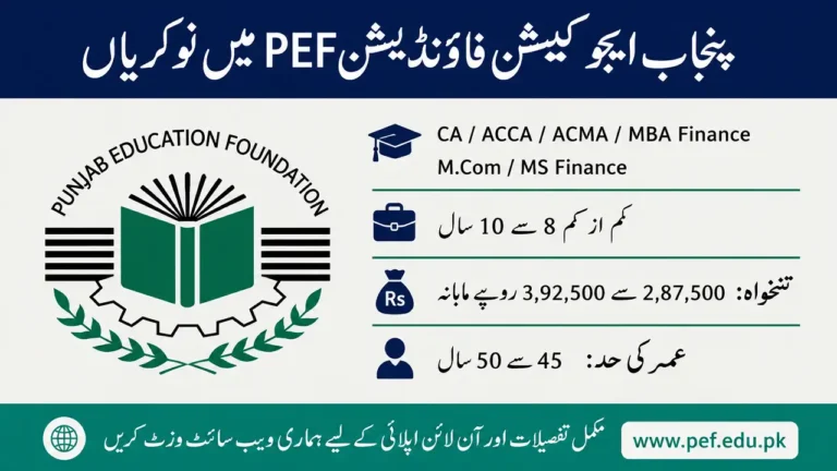 Punjab Education Foundation PEF Jobs 2026