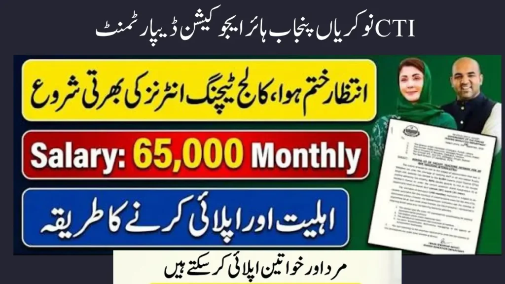 Punjab Higher Education Department CTI Jobs