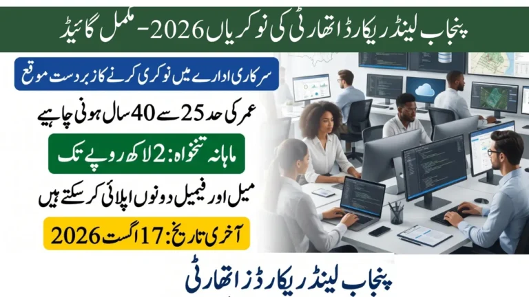 Punjab Land Records Authority PLRA Jobs 2026