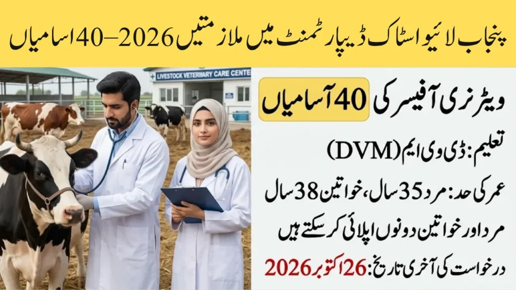 PPSC Veterinary Officer Jobs 2026